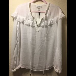 Blouse with ruffles